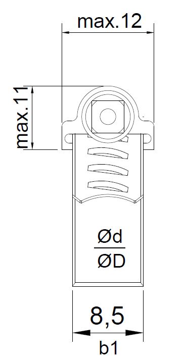 Kelebek Saplı Hortum Kelepçesi dimension