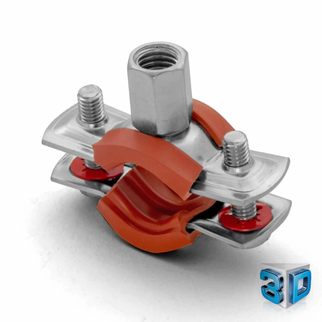 DG5 Pipe Clamps With Combi Nut And Rubber slide #2